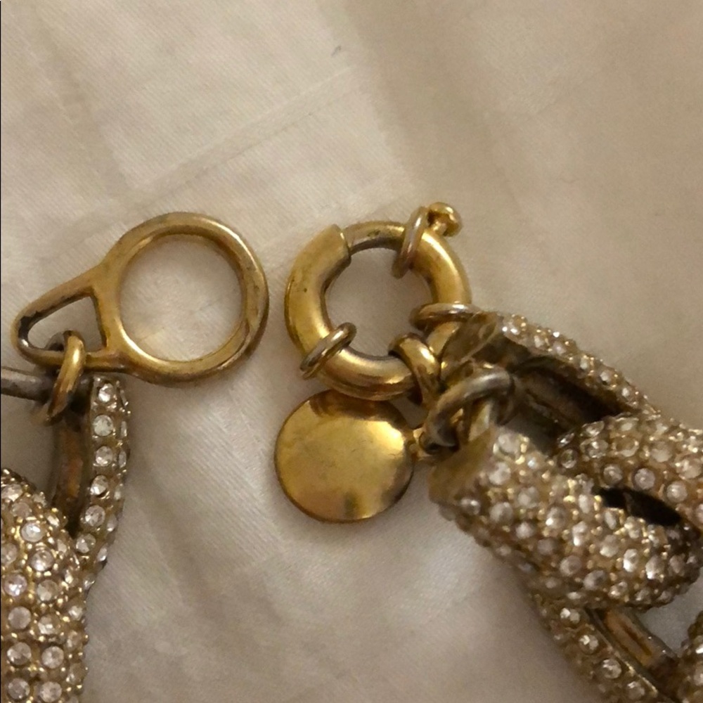 Jcrew Gold Pave Link Statement Bracelet - Picture 5 of 6